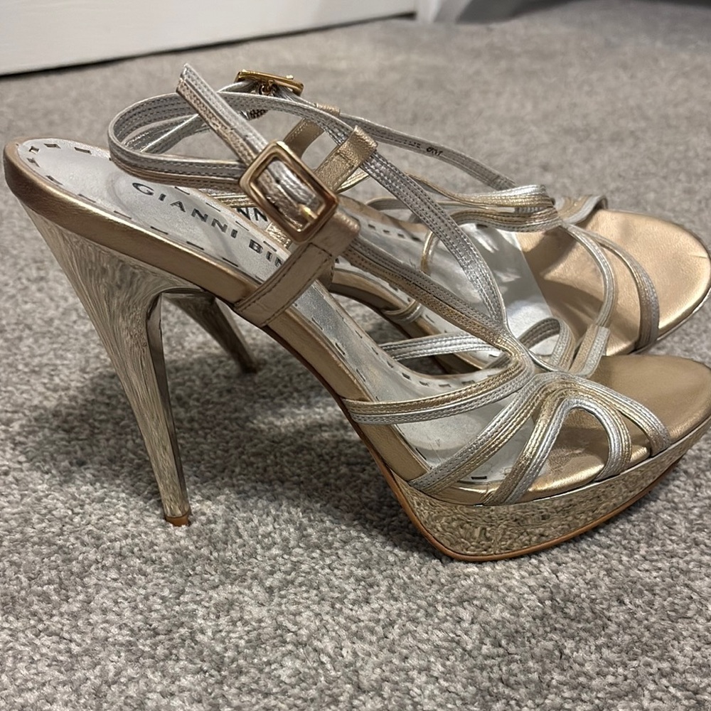 Gianni Bini Gold Platform Heels